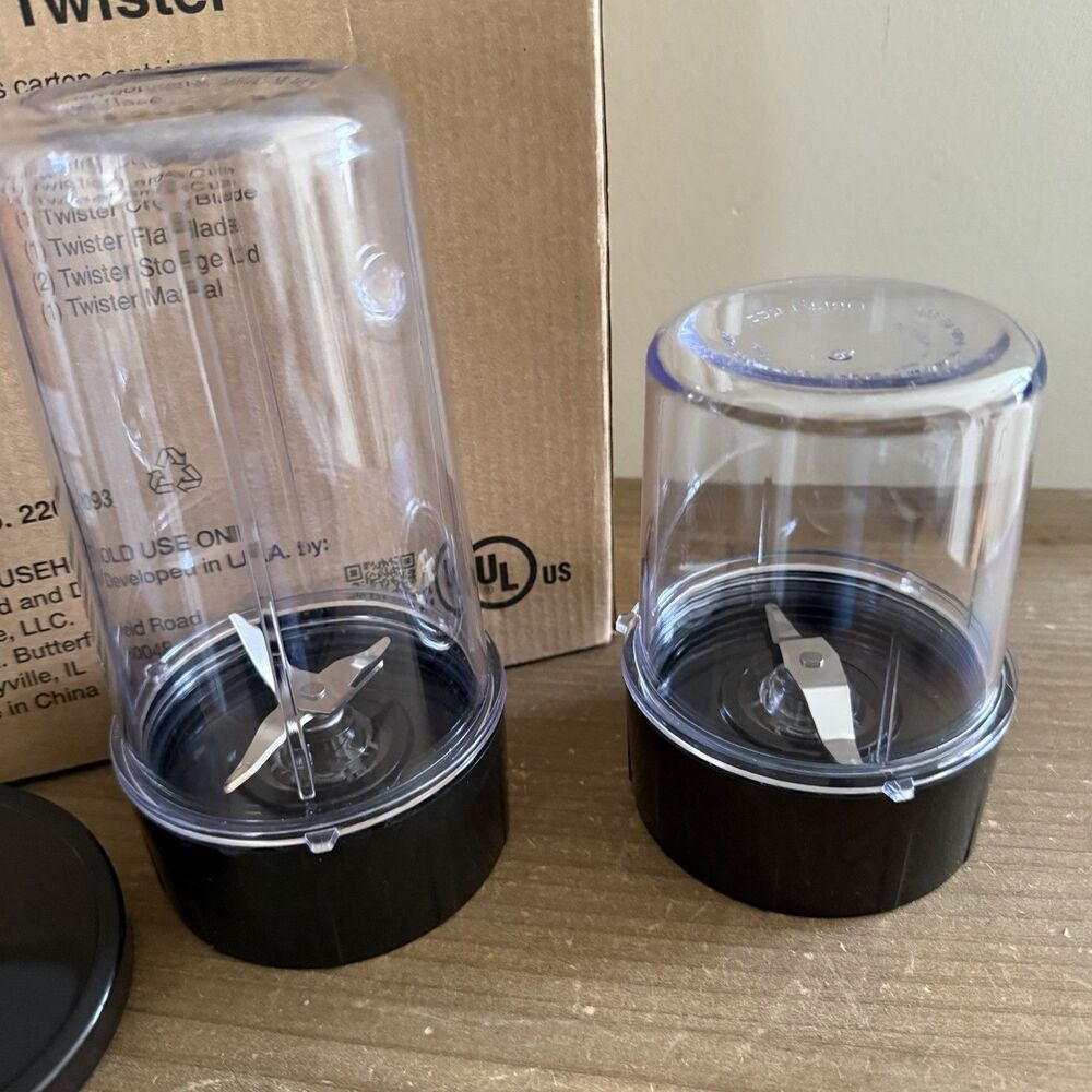 NEW Nuwave Twister Portable Blender 22093 Large & Small Cups New Cups Only